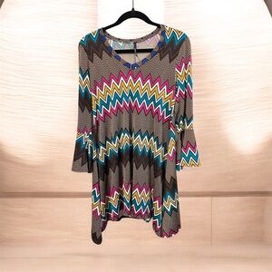 Chevron Patterned Women's Dress. EUC